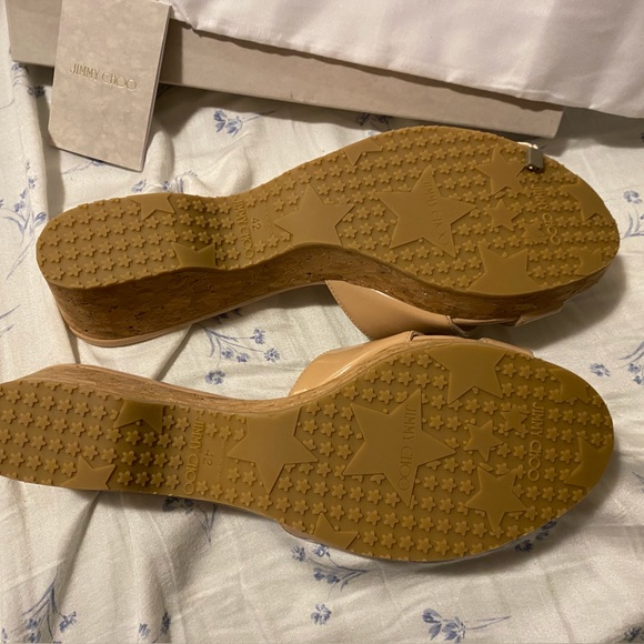 NWOT Jimmy Choo Logo Panna patent-leather platform mules Sandal EU Size 42 - Picture 5 of 12